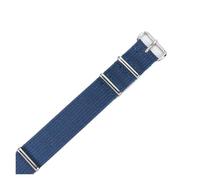 VDFNGFD Nylon Breathable 20 18 22mm Watch Band Compatible With Rolex Omega Water Ghost Tudor Canvas Solid Steel Needle Buckle Strap(Blue-Steel,22mm)