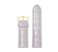 VDFNGFD Replacement Leather Watch Strap Compatible With Watchband Men Women 15 16 17 18 19 20 22MM Band Belt(Grey-gold,16mm)