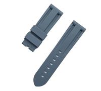 VDFNGFD Universal Accessories 22mm 24mm Diving Dust-free Silicone Watchband Compatible With Panerai Strap Seasonings Tissot(Grey,24MM_BLACK SQUARE BUCKLE)