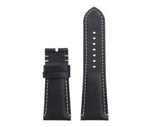 VDFNGFD Vintage Leather Watch Band 22mm Compatible With Strap Black Bay 1958 41mm GMT Pelagos Folding Buckle Brown Blue Wristband(Black,22MM_SILVER BUCKLE)