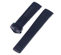 VDFNGFD Watch Bracelet Compatible With GRAND CARRERA AQUARACER Soft Silicone Wristband Men Watc Strap Rubber Band Chain 22mm 24mm(Black-black,22mm)
