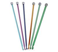 vdha 6Piece 5 Size Extra Tunisian Long Crochet Hooks 6.5mm - 11.0 Mm, Aluminum Afghan 13.78 Inches Long Crochet Needles Metal Tunisian Crochet Hooks Set