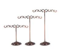 vdha Earring Holder, 3 Pieces Earring Stands, Earring Display Stands, Storage Organiser, Metal Rack for Jewellery, Photography, Necklace A