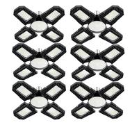 Vdhfgso 120W LED Garage Light Bulb 10000 Lumen Deformable LED Garage Ceiling Lights 4+1 Adjustable Panel 6000K E26/E27 LED Shop Light for Garage Workshop Bay Light Attic Light(Cool White Light,6PACK)