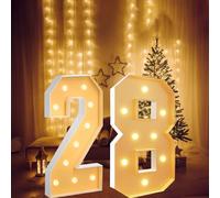 Vdhfgso 2.3FT Marquee Numbers Light Up Sign: Large Light Up Letters for Party Decorations - Wedding, Birthday, Baby Shower, Anniversary, Graduation(Number 28,3.3ft)