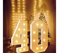 Vdhfgso 2.3FT Marquee Numbers Light Up Sign: Large Light Up Letters for Party Decorations - Wedding, Birthday, Baby Shower, Anniversary, Graduation(Number 40,4ft)