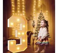Vdhfgso 2.3FT Marquee Numbers Light Up Sign: Large Light Up Letters for Party Decorations - Wedding, Birthday, Baby Shower, Anniversary, Graduation(Number 3,4ft)