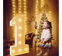 Vdhfgso 2.3FT Marquee Numbers Light Up Sign: Large Light Up Letters for Party Decorations - Wedding, Birthday, Baby Shower, Anniversary, Graduation(Number 1,4ft)