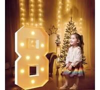 Vdhfgso 2.3FT Marquee Numbers Light Up Sign: Large Light Up Letters for Party Decorations - Wedding, Birthday, Baby Shower, Anniversary, Graduation(Number 8,4ft)