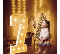 Vdhfgso 2.3FT Marquee Numbers Light Up Sign: Large Light Up Letters for Party Decorations - Wedding, Birthday, Baby Shower, Anniversary, Graduation(Number 7,4ft)