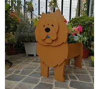 Vdhfgso Australian Cattle Dog Planter Pot Cute Garden Dog Flower Planter Container Holder for Outdoor Indoor Stuff Gift Small Westie(Brown Chow dog)