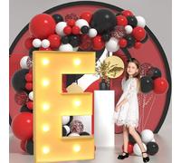 Vdhfgso Large Marquee Light Up Letters & Numbers 2.3FT/3.3FT/4FT: Giant Foam Board Mosaic Balloon Frame Letters for Wedding, Anniversary, Party(Letter E,2.3ft)