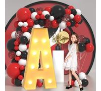 Vdhfgso Large Marquee Light Up Letters & Numbers 2.3FT/3.3FT/4FT: Giant Foam Board Mosaic Balloon Frame Letters for Wedding, Anniversary, Party(Letter A,4ft)