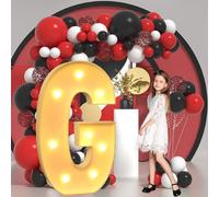 Vdhfgso Large Marquee Light Up Letters & Numbers 2.3FT/3.3FT/4FT: Giant Foam Board Mosaic Balloon Frame Letters for Wedding, Anniversary, Party(Letter G,4ft)