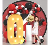 Vdhfgso Large Marquee Light Up Letters & Numbers 2.3FT/3.3FT/4FT: Giant Foam Board Mosaic Balloon Frame Letters for Wedding, Anniversary, Party(Letter Q,2.3ft)