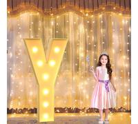 Vdhfgso Marquee Light Up Letters Large DIY 4FT: Pre-Cut Foam Board Giant Marquee Letter for Baby Shower, Birthday Backdrop, Wedding Party Decor(Letter Y,4ft)