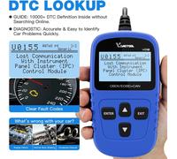 VDIAGTOOL VD10 OBD2 Diagnostic Tool for All Vehicles, Car Scanner to Turn Off CEL with Live Data/Freeze Frame/I/M Readiness for All OBDII Protocol Cars, New Version Car Diagnostic Tool