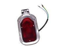 Vdifsvb Brake Tail Light For Choppers For Cruisers 12V Motorcycle Tombstone Brake Tail Light Signal Chrome Red Motorcycle Tail light