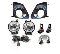 Vdifsvb For Toyota For Corolla 2011 2012 2013 Headlight Fog Lamp Cable Switch Grille Cover Halogen Foglights Frame LED Fog Light Car Front Foglight(LED set)