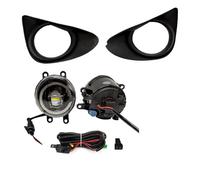 Vdifsvb For Toyota For Yaris For Hatchback DRL 2012 2013 2014 With Wires Switch Harness Kit Angel Eyes Fog Lamp Cover Car LED Fog Light Car Front Foglight(White Ring Fog)