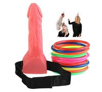 VDL Hen Party Dick Head Game Willy Hoopla Ring Toss Stag Bride To Be Hen Night (One Set)