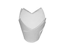 VDL Pack of 25 Tulip Muffin Cases for Baking, 5cm Diameter Non-Stick Paper Cupcake Wraps Cups (White)