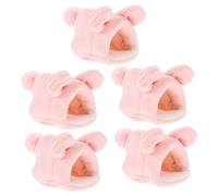 VDLLQYN, 5pcs Hamster Nest Small Animal Houses Habitats Comfortable Guinea Pig Nest Rat Plush House Lovely Pet Bed Guin,Small Pet's Nest