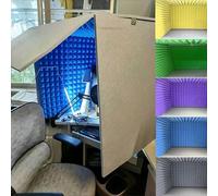 VDLLQYN, 80x80x80cm Sound Booth, Decreg Noise, Studio Equipment, Microphone Shield, Studio Recording,Portable Simple Recording Studio(Gris)