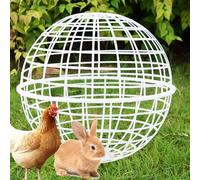 VDLLQYN, Chicken Coop Portable Chicken Coop Rabbit Hutch Metal Chicken Cage Spherical Rabbit Cages Protect Outdoor Pet from Wild Animal, for Rooster/Rabbit/Cat,Rabbit Cages(Quantity 20,50cm)