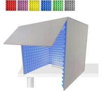 VDLLQYN, Microphone Foam Booth Cube, Foldable Detachable Portable Simple Recording Studio, Colours Available,Portable Simple Recording Studio(Blue)