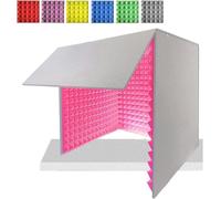 VDLLQYN, Microphone Foam Booth Cube, Foldable Detachable Portable Simple Recording Studio, Colours Available,Portable Simple Recording Studio(Red)