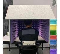 VDLLQYN, Microphone Foam Booth Cube, Self Made Sound Booth Box, Isolation Shield, Microphone Recording Equipment, For Home Office And Studio,Portable Simple Recording Studio(Yellow)