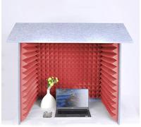 VDLLQYN, Microphone Foam Booth Cube, Sound Isolation Booth Room, For Recording Studio Quality Audio,Portable Simple Recording Studio(Red)
