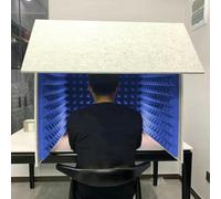 VDLLQYN, Microphone Isolation Booth Cube, Decreg Noise, Isolation Shield For Home Studio, Music Recording, Podcasting,Portable Simple Recording Studio(Blue)