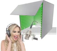 VDLLQYN, Microphone Isolation Booth Cube, Portable Sound Booth, Vocal Recording Booth, Suitable For Studio, Blog, Vocal Use,Portable Simple Recording Studio(Green-80 * 80 * 80cm)