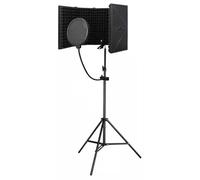 VDLLQYN, Microphone Isolation Booth Shield with Pop Filter & Stand, Vocal Recording Equipment Set for Home Studio Singing, Soundproof Absorbing Box Room,Portable Simple Recording Studio(Set B)