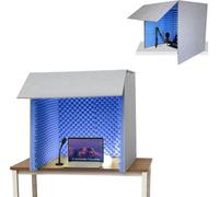 VDLLQYN, Portable Recording Booth, Decreg Noise, For Microphone Recording Equipment Podcasts Singing Gaming And Broadcasting,Portable Simple Recording Studio(Blue)