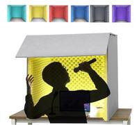 VDLLQYN, Portable Recording Booth, Self Made Sound Booth Box, Isolation Booth for Music Studio Bedroom Home, Decreasing Noise For Recording Studio, Podcasts, Singing,Grey-80,Portable Simple Recording