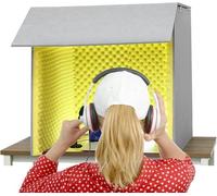 VDLLQYN, Portable Sound Booth Recording Equipment, Sound Isolation Room For Home Studio, Microphone Foam Booth Cube, For Recording Studio Quality Audio,Portable Simple Recording Studio(Yellow)