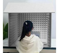 VDLLQYN, Portable Sound Recording Vocal Booth Box, Studio Equipment, Microphone Shield For Podcasts Singing Gaming And Broadcasting,Portable Simple Recording Studio(Gris)