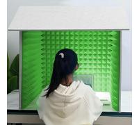 VDLLQYN, Portable Sound Recording Vocal Booth Box, Studio Equipment, Microphone Shield For Podcasts Singing Gaming And Broadcasting,Portable Simple Recording Studio(Green)