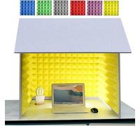 VDLLQYN, Portable Vocal Booth Sound Booth Recording Equipment, Microphone Isolation Booth Box, For Home Studio, Music Recording,Portable Simple Recording Studio(Red)