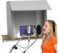 VDLLQYN, Sound Isolation Booth Room, Portable Recording Booth To Filter Vocal, Microphone Recording Equipment, For Home Office And Studio,Portable Simple Recording Studio(Gris-80 * 80 * 80cm)