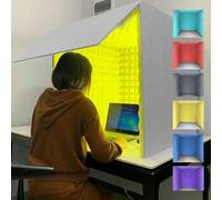 VDLLQYN, Sound Isolation Room For Home Studio, Microphone Foam Booth Cube, For Recording Podcasts Singing Gaming,Portable Simple Recording Studio(Yellow)