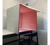 VDLLQYN, Sound Isolation Room For Home Studio, Self Made Sound Booth Box, For Home Office And Studio,Portable Simple Recording Studio(Red)