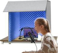 VDLLQYN, Sound Proof Box Microphone Isolation Booth Cube, for Home Studio, Music Recording,Portable Simple Recording Studio