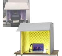 VDLLQYN, Soundproof Booth, Portable Recording Booth, Simple Isolation Shield, Microphone Isolation Shield,Portable Simple Recording Studio(Yellow)