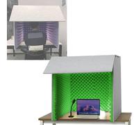 VDLLQYN, Soundproof Booth, Portable Recording Booth, Simple Isolation Shield, Microphone Isolation Shield,Portable Simple Recording Studio(Green)