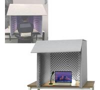 VDLLQYN, Soundproof Booth, Portable Recording Booth, Simple Isolation Shield, Microphone Isolation Shield,Portable Simple Recording Studio(Gris)
