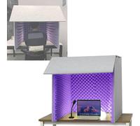 VDLLQYN, Soundproof Booth, Portable Recording Booth, Simple Isolation Shield, Microphone Isolation Shield,Portable Simple Recording Studio(Purple)